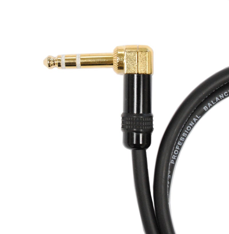 AUDIO 2000'S Audio2000's C26025P2 25 Ft 1/4" TRS Right Angle to 1/4" TRS Cable (2 Pack) - Image 3